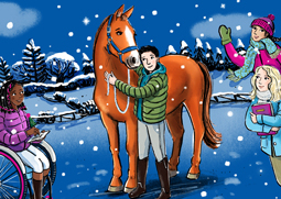 Illustrator Hannah George's illustration for The Starlight Stables Gang Book