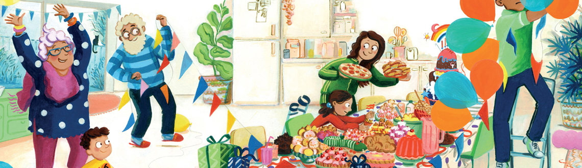 Illustrator Garry Parsons illustrations from The Supersonic Fart children's picture book