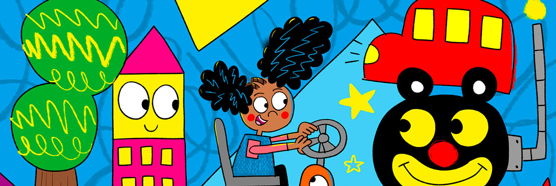 Colourful illustration by illustrator Tim Wesson, represented by Kids Corner Illustration Agency