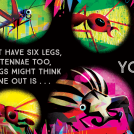 Illustrator Gareth Lucas' illustrations for the children's picture book Odd Bugs