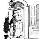 Garry Parsons internal black and white sketch illustrations for Time Travel Twins The Victorian Revolution