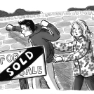 Illustrator Hannah George's internal black and white illustration for The Starlight Stables Gang The Pony Whisperer Book Cover