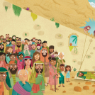 Hannah Jayne Lewin's illustrations for the children's book Just As He Said.