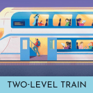 Mark Frudd train illustration for Usborne Train Snap Cards.