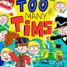 Illustrator Tim Wesson's illustrated book cover for Too Many Tims black and white spreads
