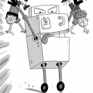 Illustrator Tim Wesson's book Robots Stole My Mum written by Alex Kirk
