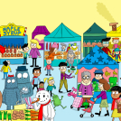 Illustrator Tim Wesson illustration spreads for Highlights Magazine